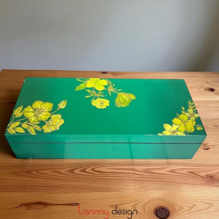 Hộp sơn mài chữ nhật dẹt đề tài 13*30 cm ( các mẫu )